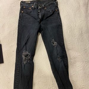 Levi’s 501 distressed jeans